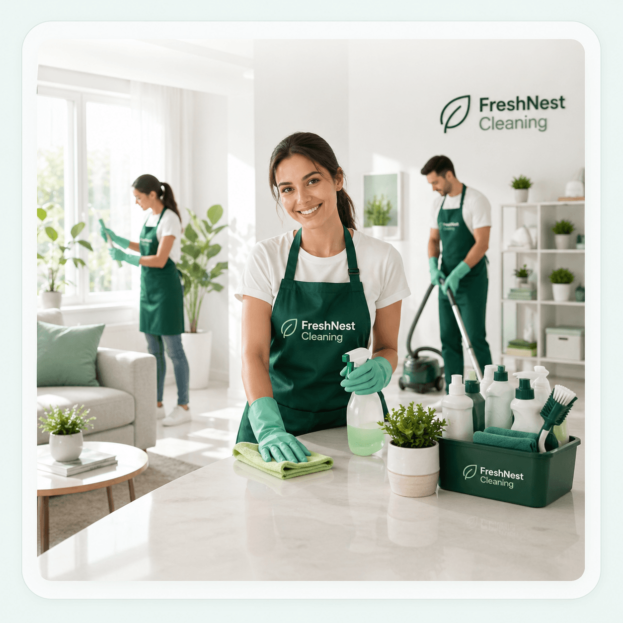 Local service website preview for FreshNest Cleaning